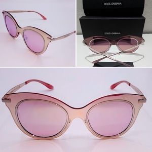 Dolce & Gabbana 51 mm cat eye mirror sunglasses
